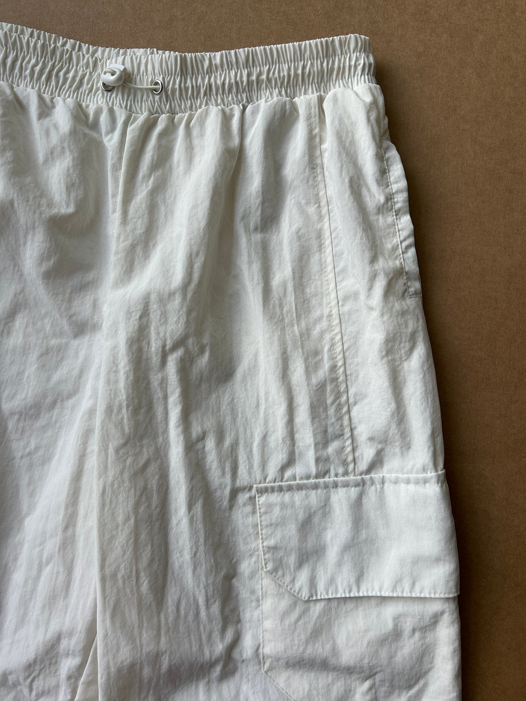White Cargo Joggers