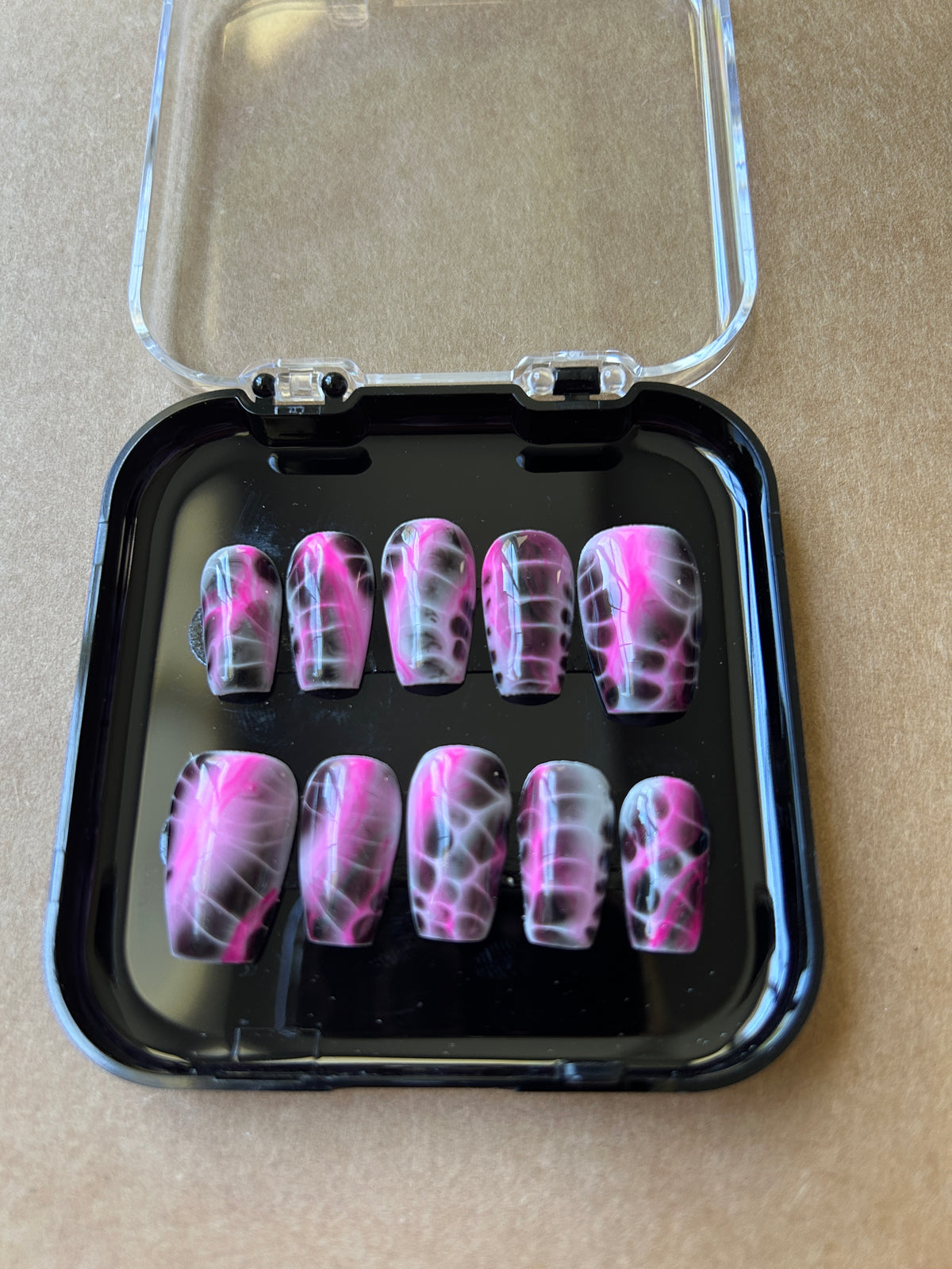 Pink Nebula Press Ons