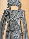 Fader Hooded Wrap Midi Dress