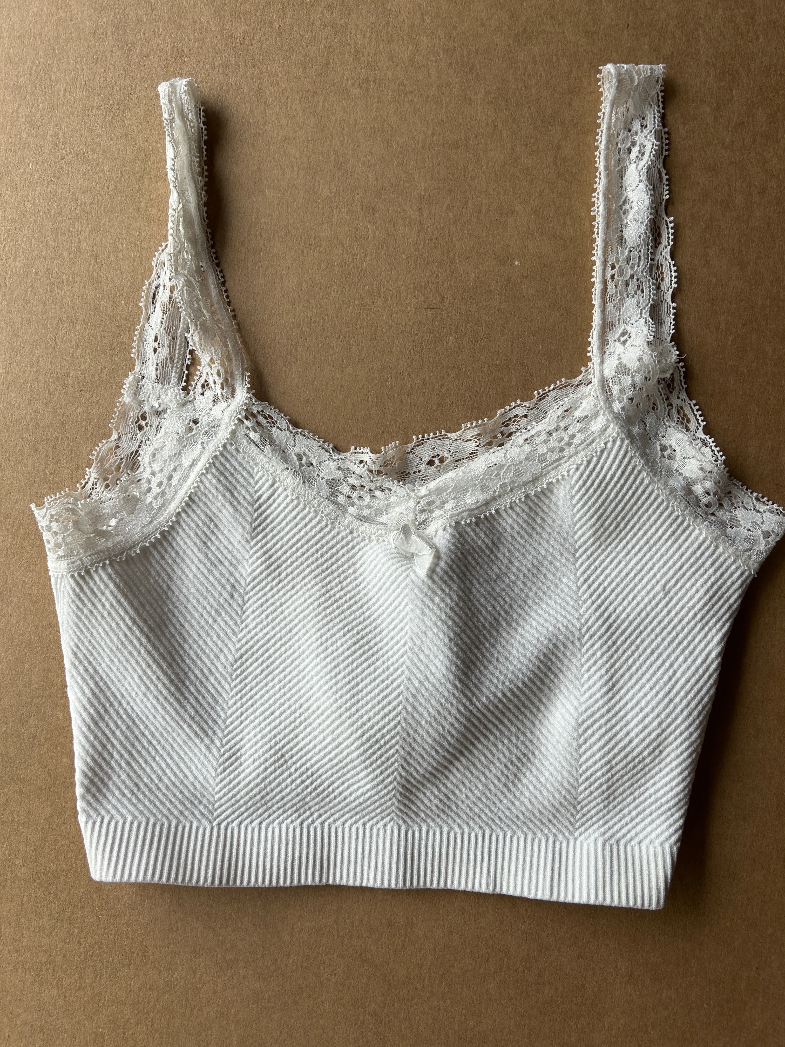 Urban Outfitters White Lace Tank