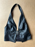 Black Halter Crop