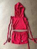 Red Hooded Set