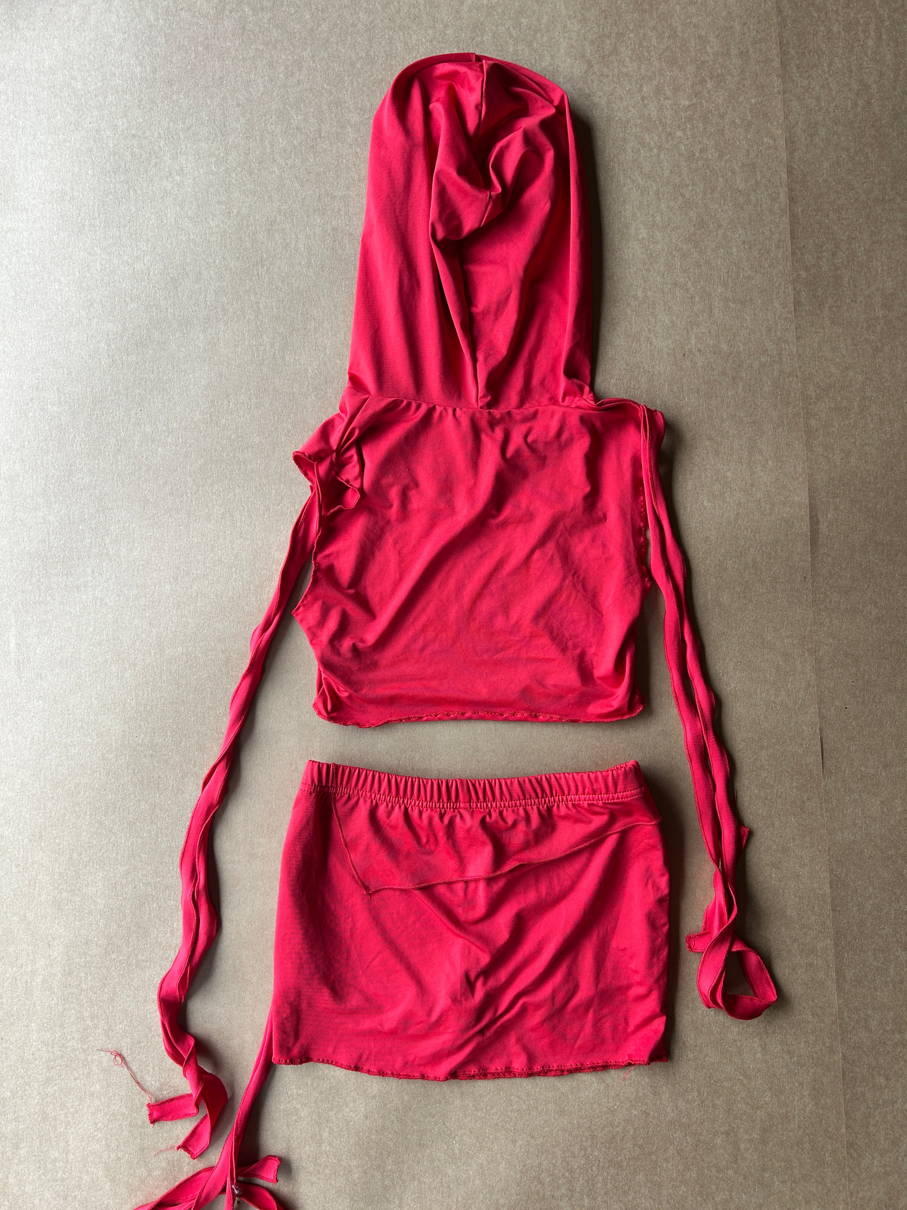 Red Hooded Set