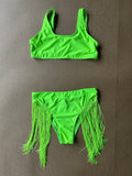 Lime Green Fringe Set