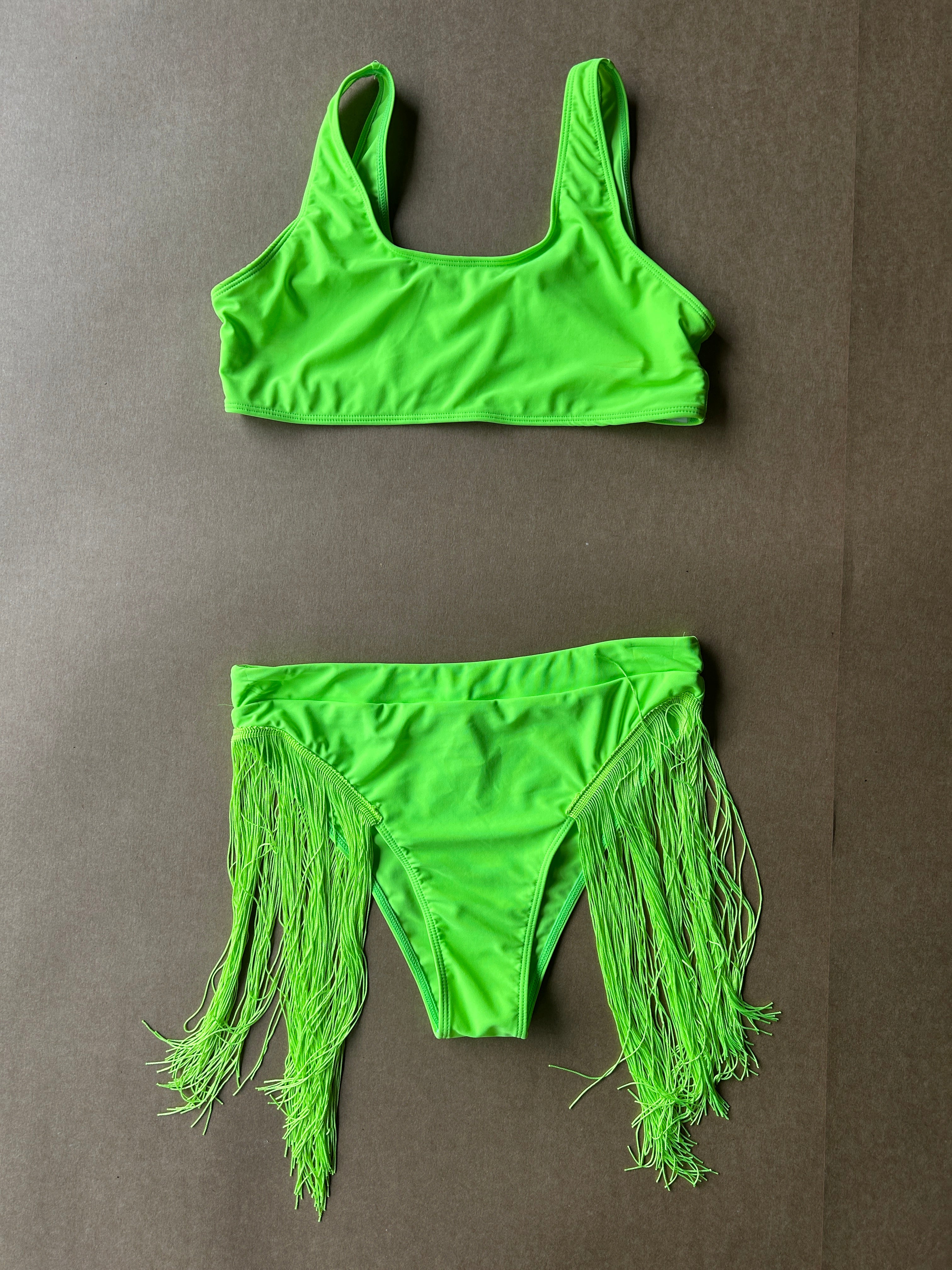 Lime Green Fringe Set