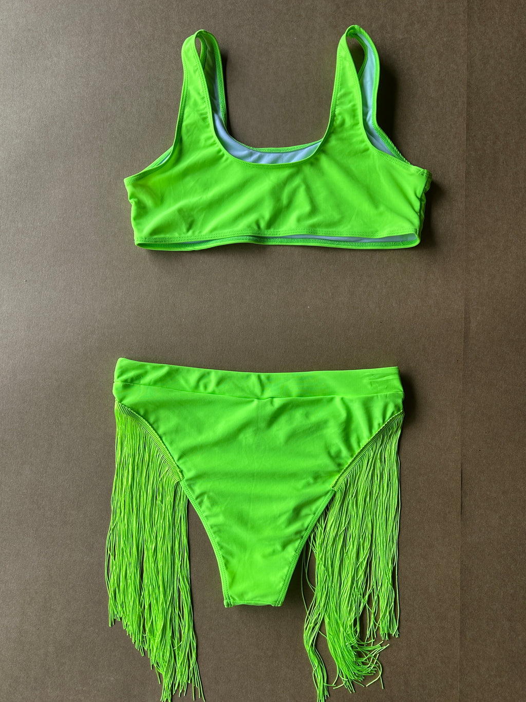 Lime Green Fringe Set