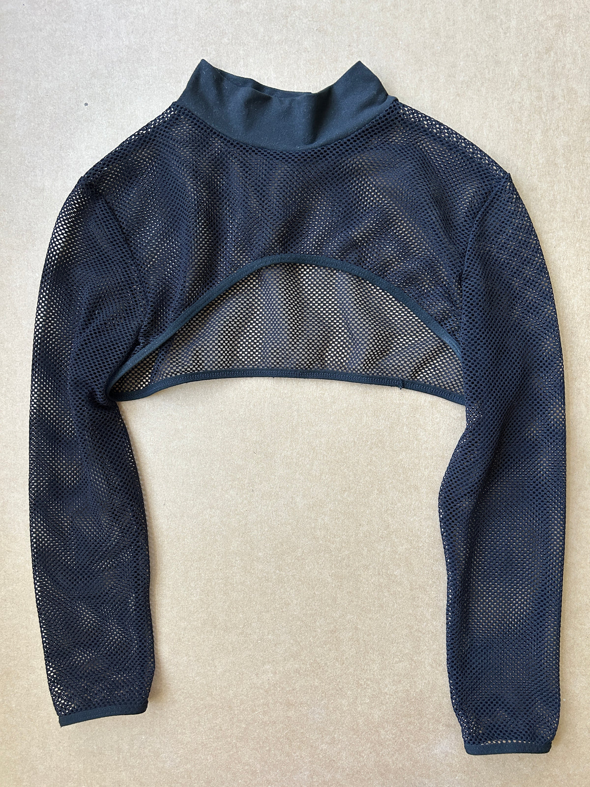 Black Fishnet Super Crop