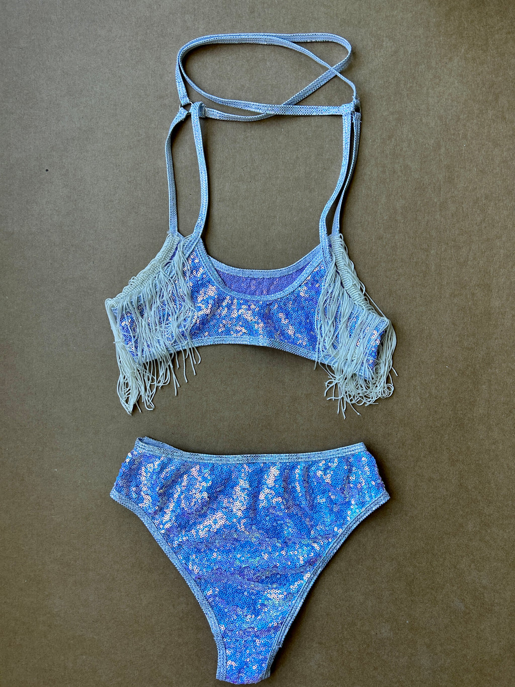 Lavender Sequin Fringe Set