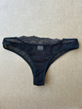 Black Lace Fishnet Thong