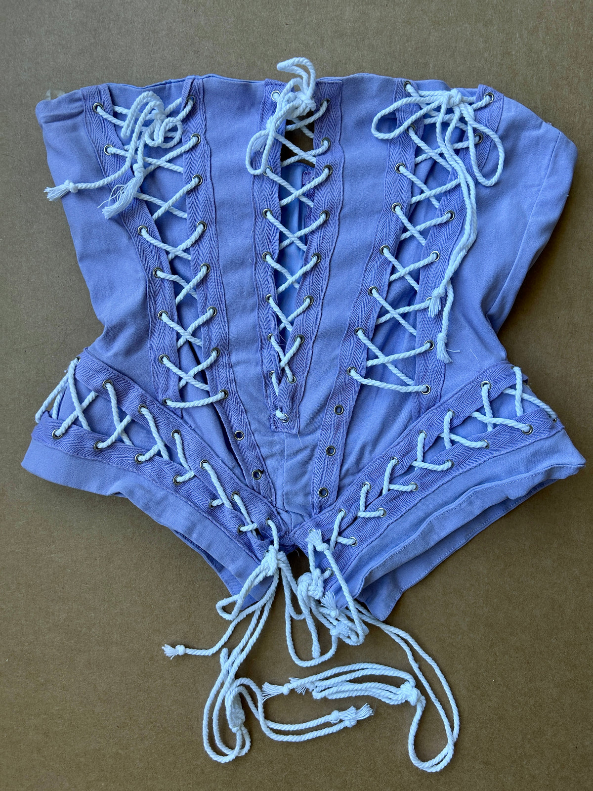 Lavender Lace-Up Corset