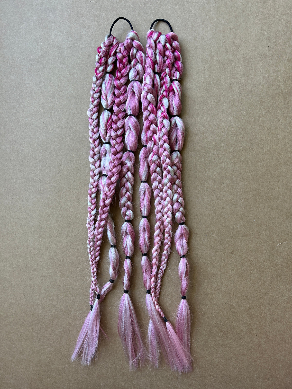 Pink & White Braids