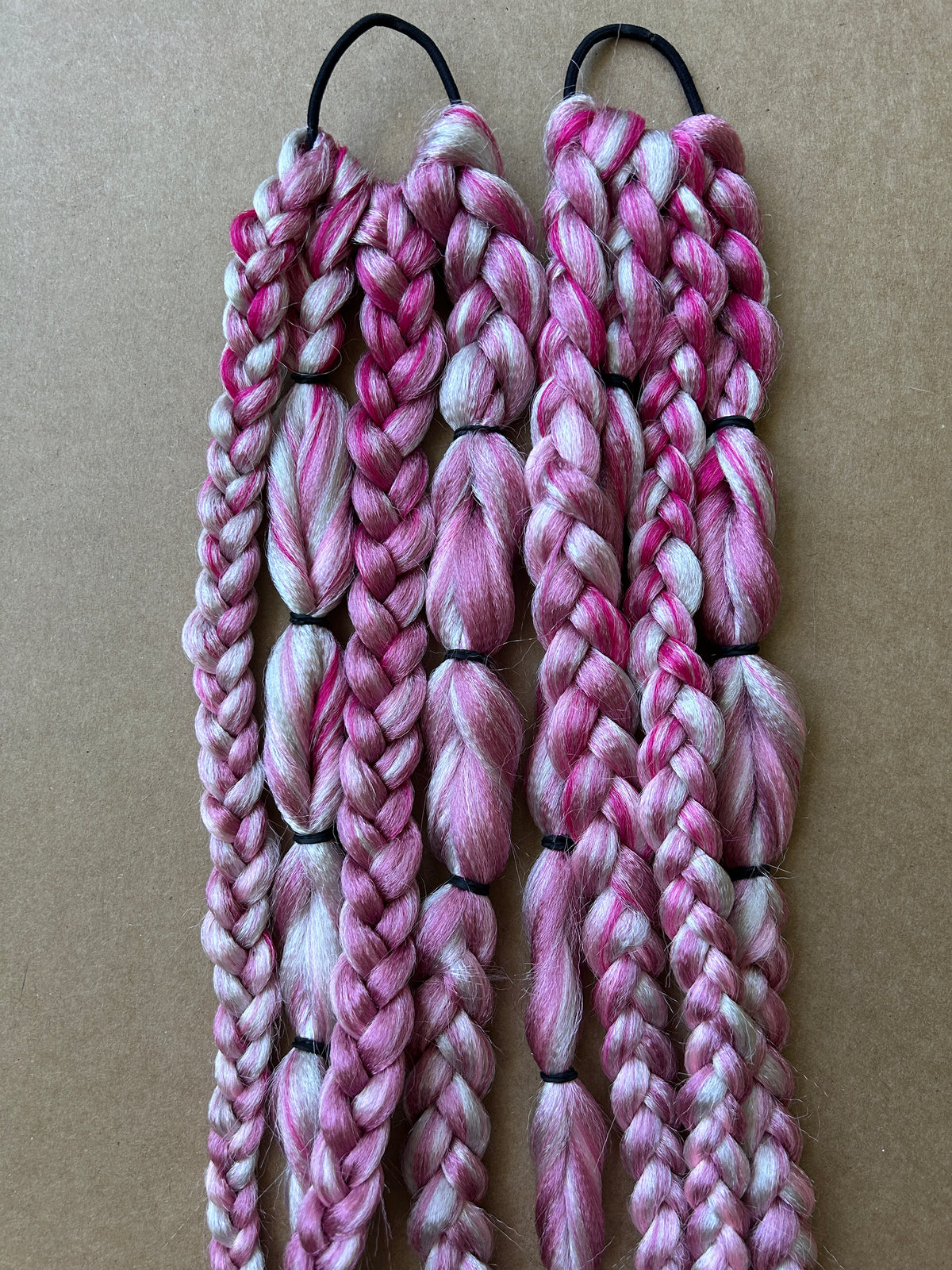Pink & White Braids