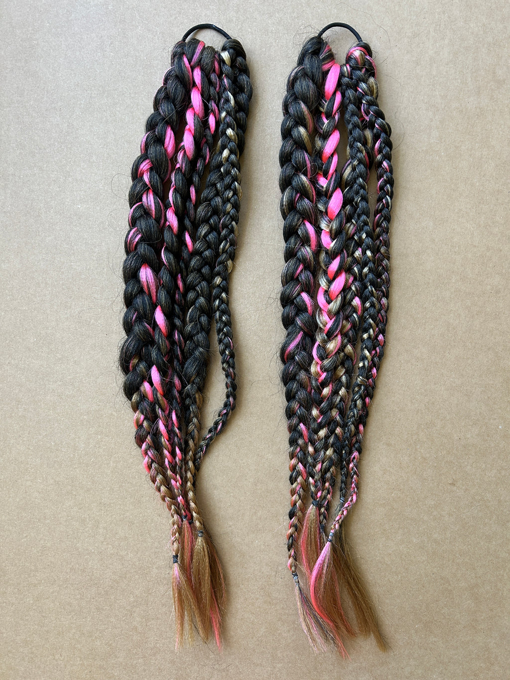 Brown & Pink Braids