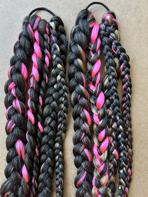 Brown & Pink Braids