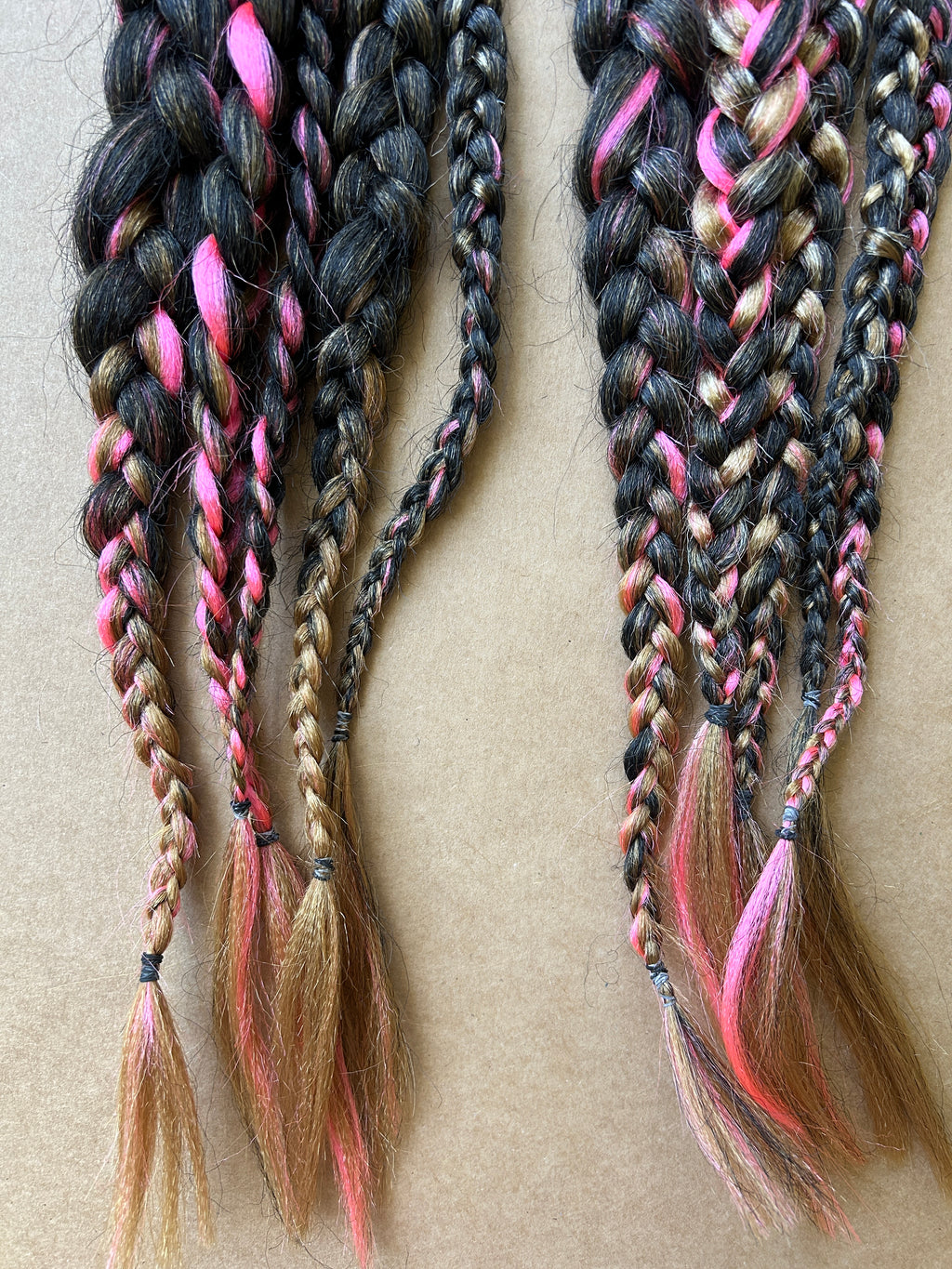 Brown & Pink Braids