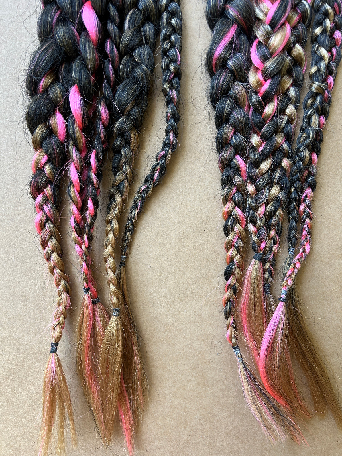 Brown & Pink Braids