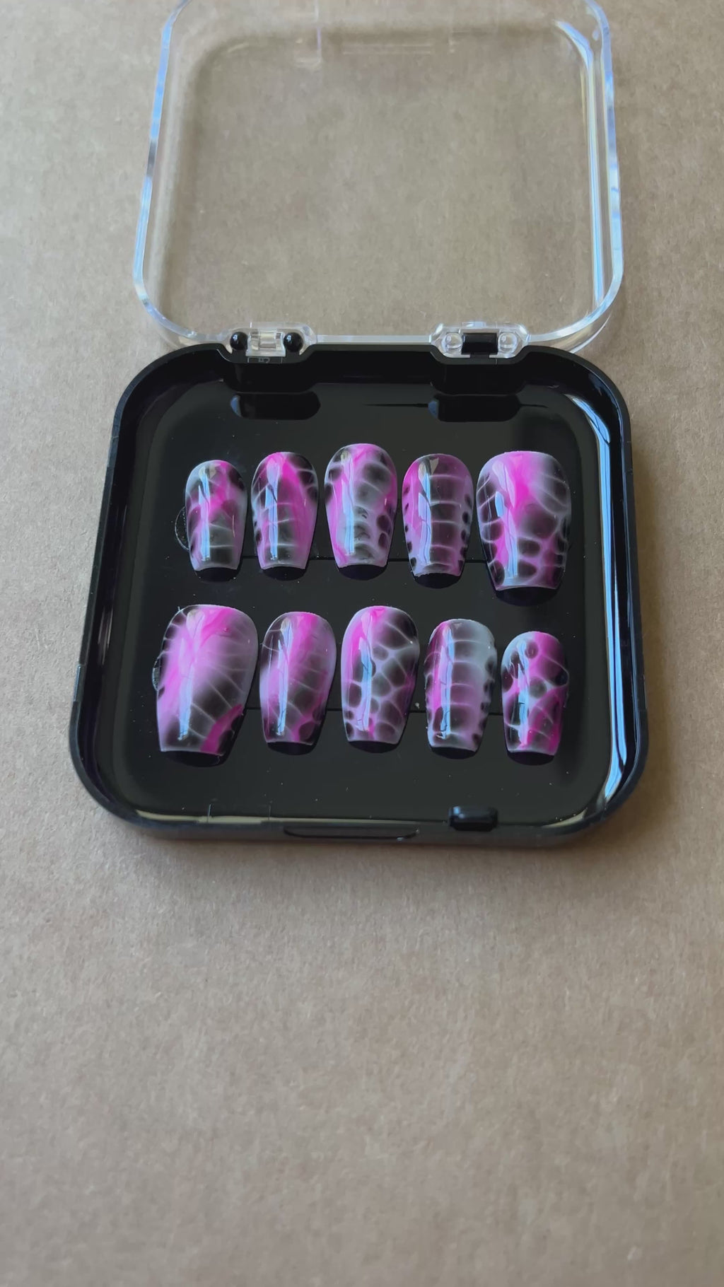Pink Nebula Press Ons